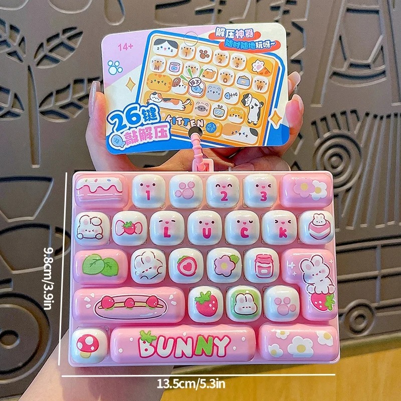 Men Keychain Accessories - Clicker de Teclado Anti-Stress com 26
