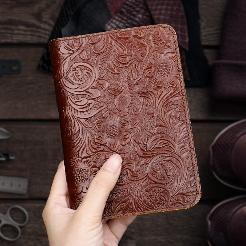 Travel Organizer Men - Porta-passaporte de couro genuíno, capa carteira