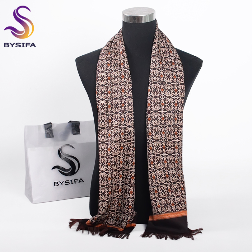 Men Accessories Brand - [BYSIFA] Inverno Café Ouro Homens Lenços