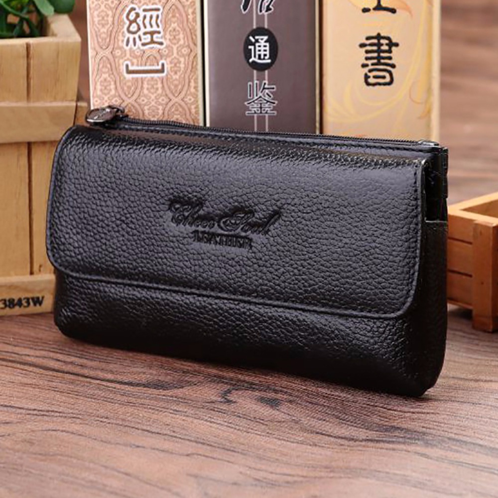 Men Accessories Box - Couro genuíno Fanny Pack para homens,