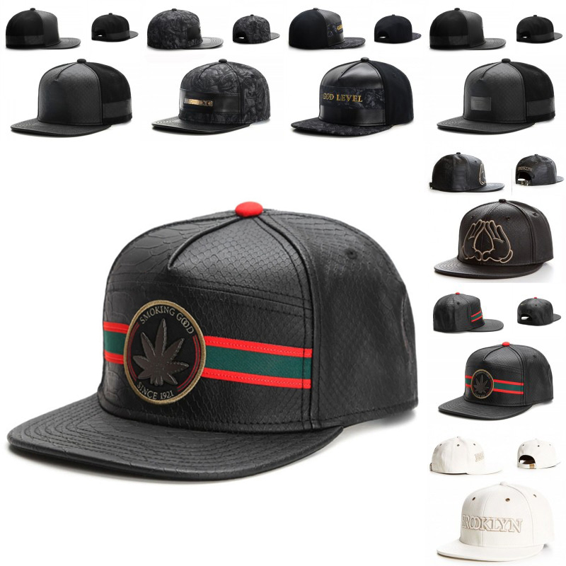Men Accessories Brand - Boné de Couro da Marca Fashio