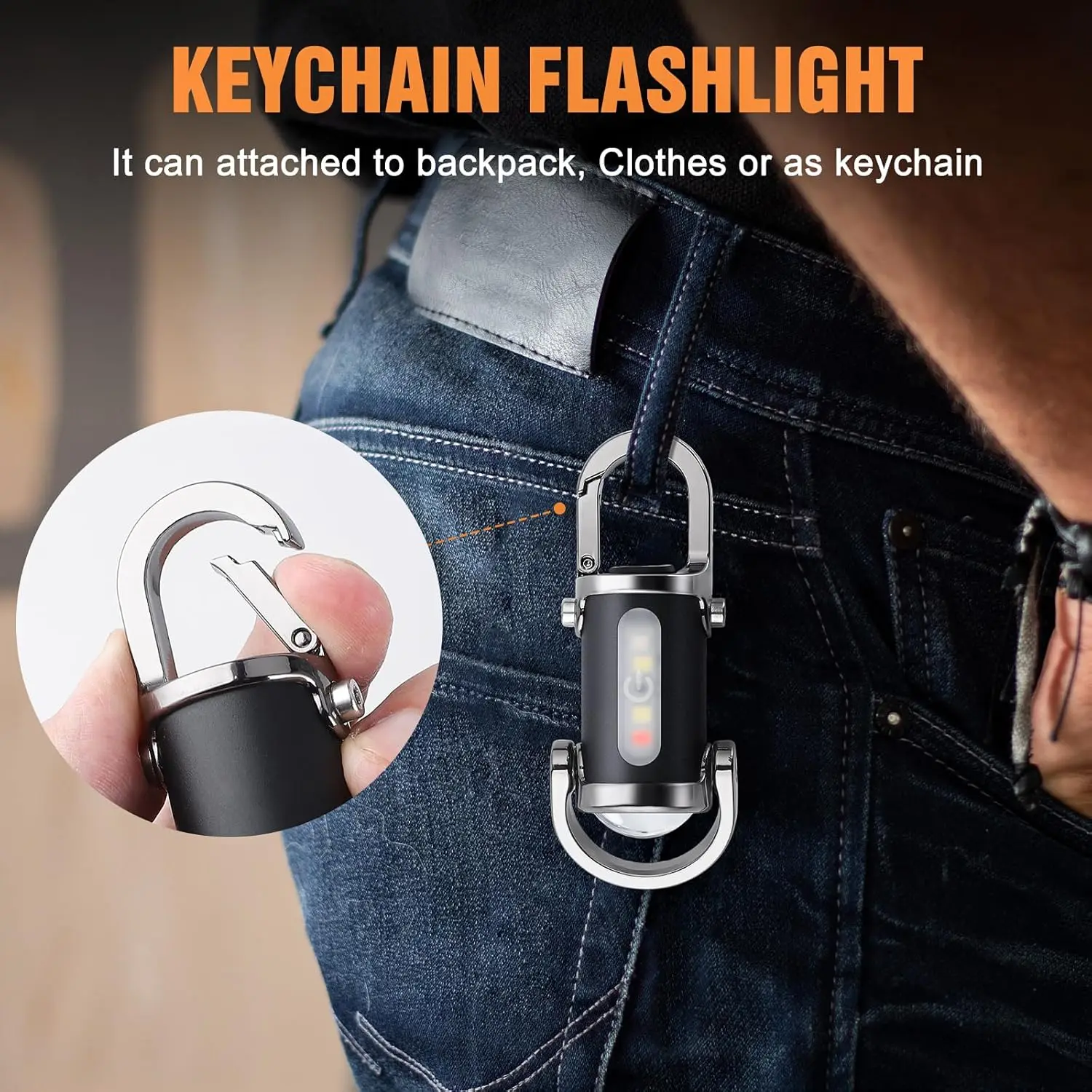Mini chaveiro lanterna recarre - Men Keychain Accessories avaliação e preço