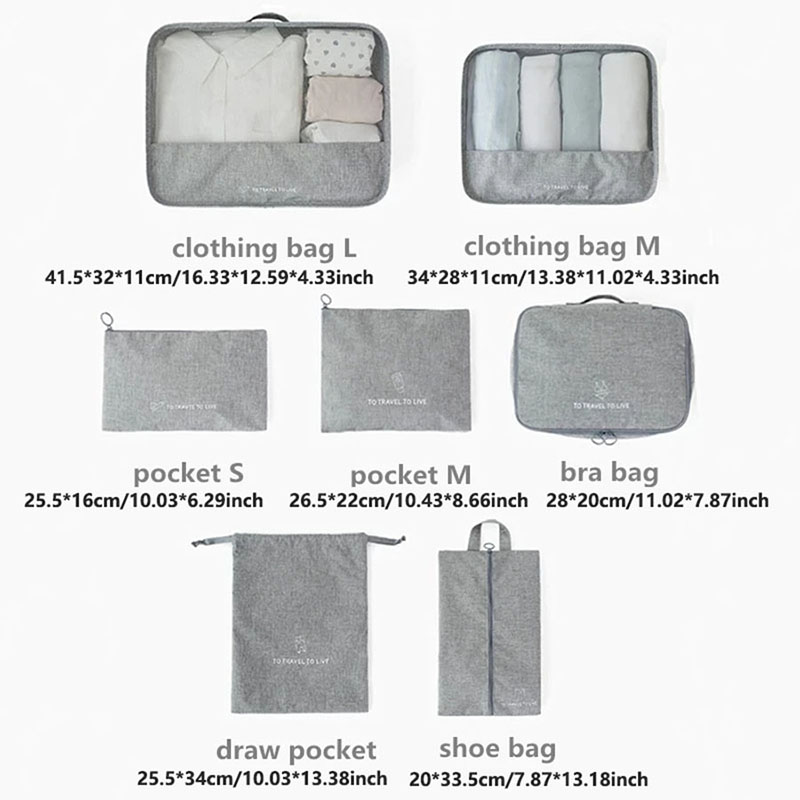 Conjunto de 7 cubos organizado - Travel Organizer Men avaliação e preço