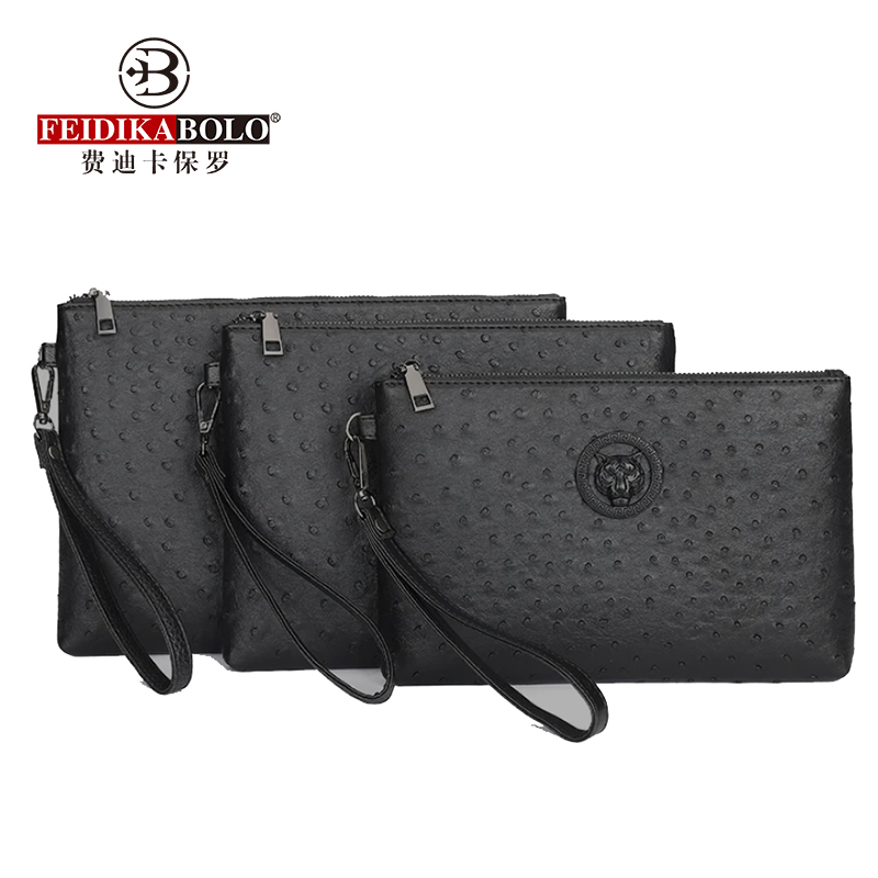 Padrão de avestruz preto marro - Men Accessories Box avaliação e preço