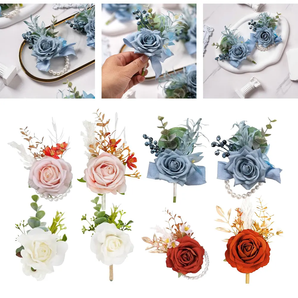 Corsage e boutonniere conjunto - Men Accessories Bouquet avaliação e preço