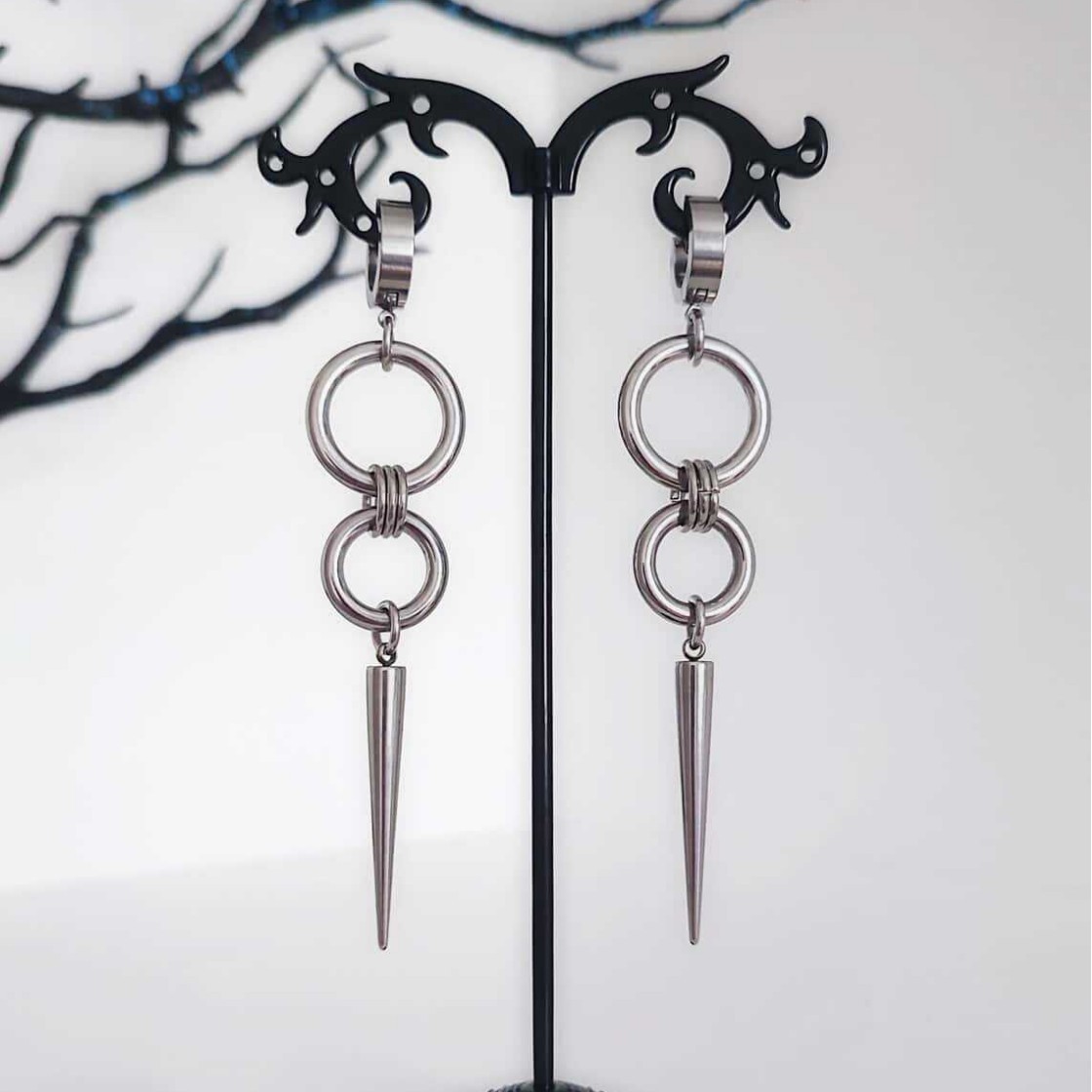Brinco punk com rebites, joia  - Men Accessories Tips avaliação e preço