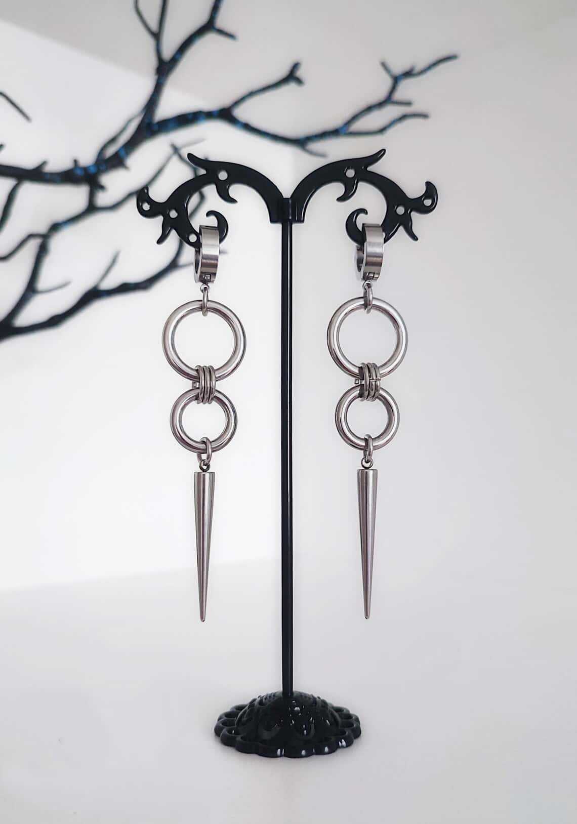 Brinco punk com rebites, joia  - Men Accessories Tips avaliação e preço