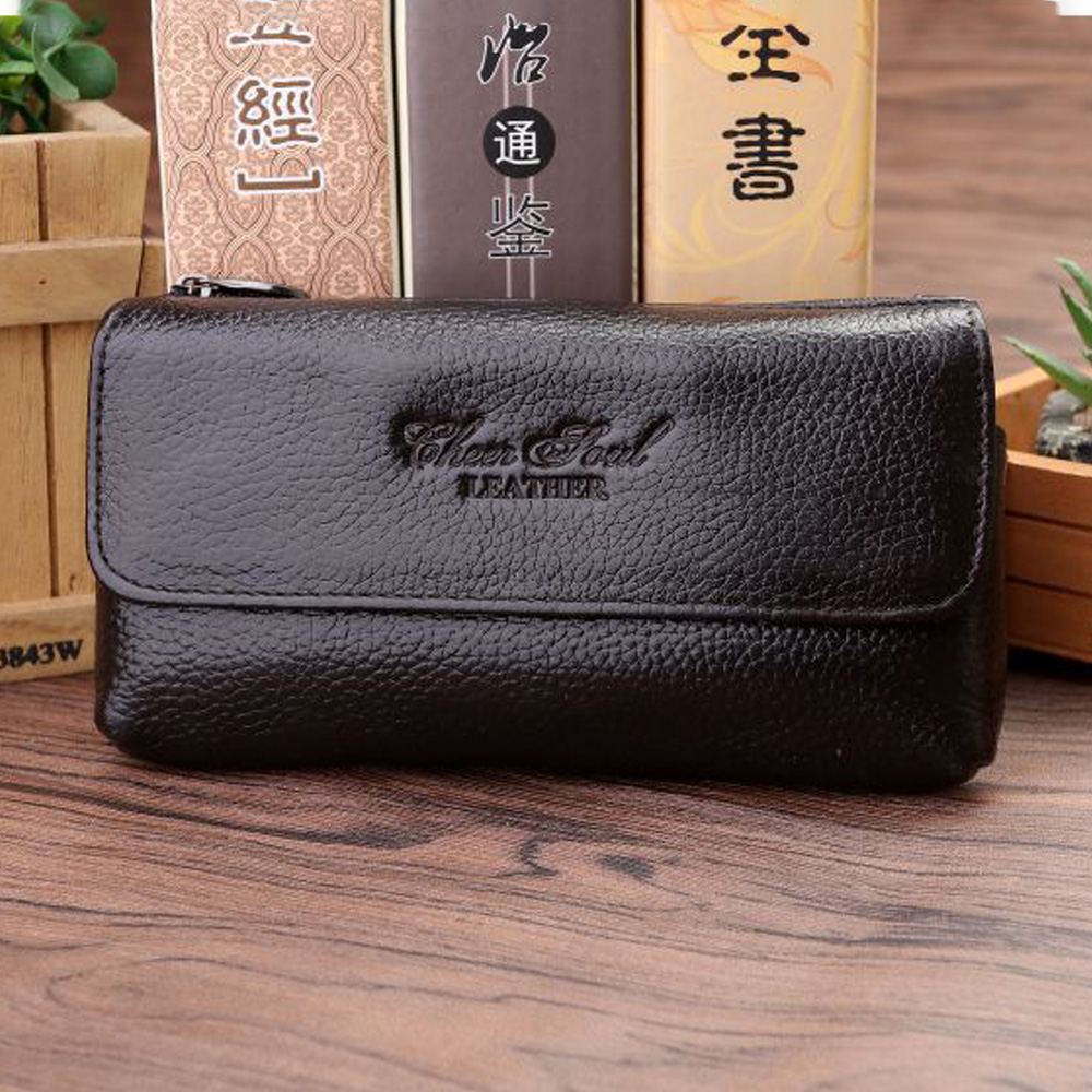 Couro genuíno Fanny Pack para  - Men Accessories Box avaliação e preço