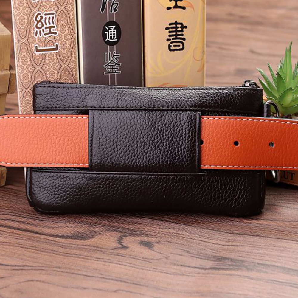 Couro genuíno Fanny Pack para  - Men Accessories Box avaliação e preço