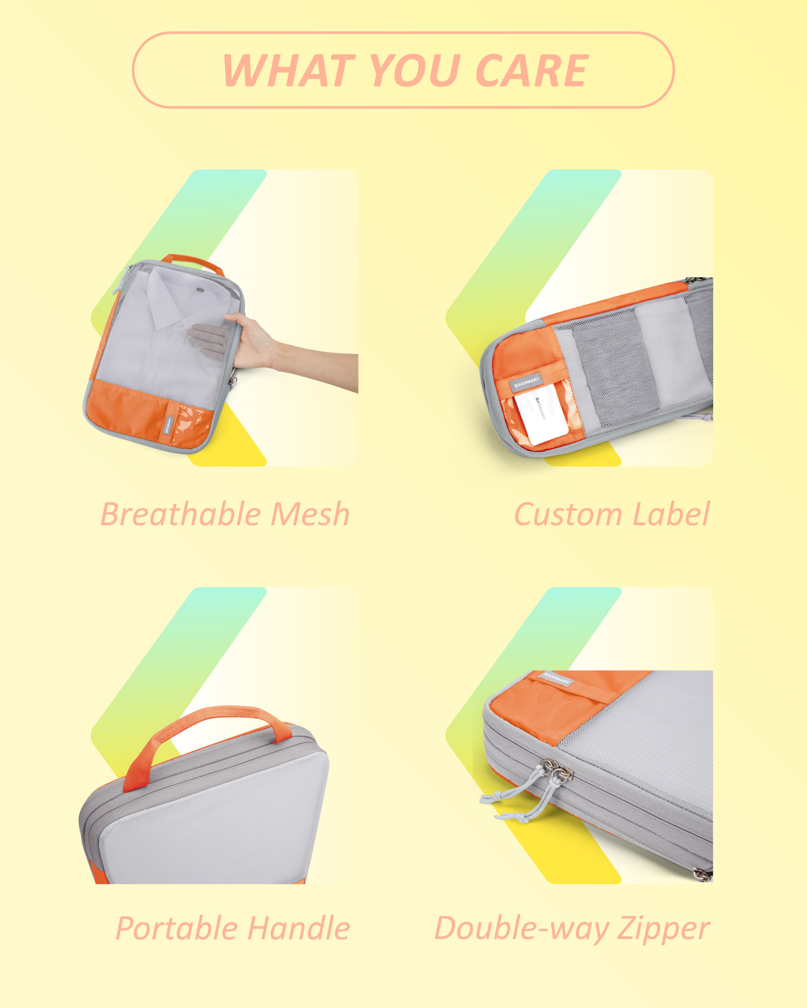 BAGSMART-Cubos De Embalagem De - Travel Organizer Men avaliação e preço