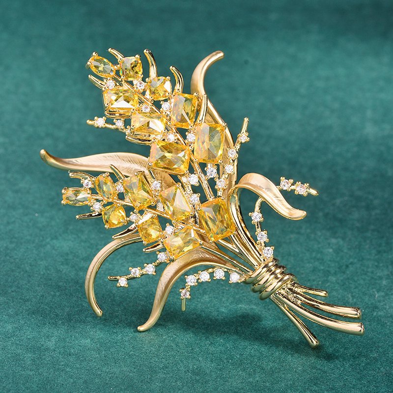 Broches de Moda com Zircônia e - Men Accessories Bouquet avaliação e preço